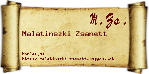 Malatinszki Zsanett névjegykártya